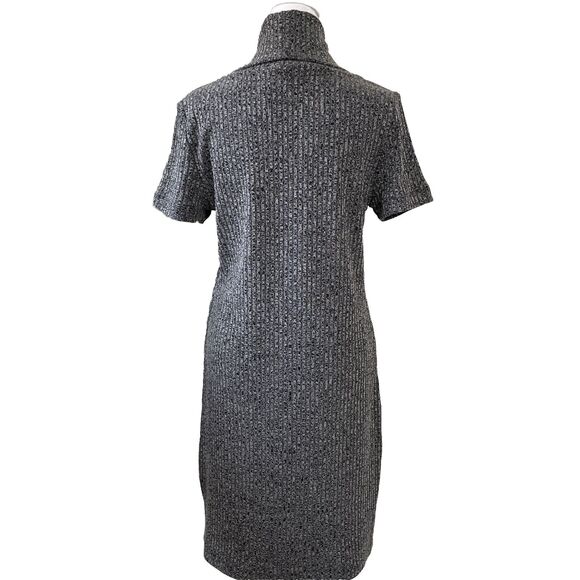 Lark and Ro Sweater Dress Knit Ribbed Short Sleeve Cowl Neck Large New w/o Tag - Picture 3 of 8